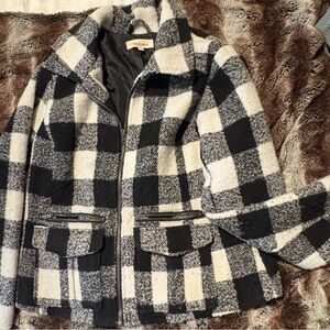 Rewind Black and White Plaid Jacket